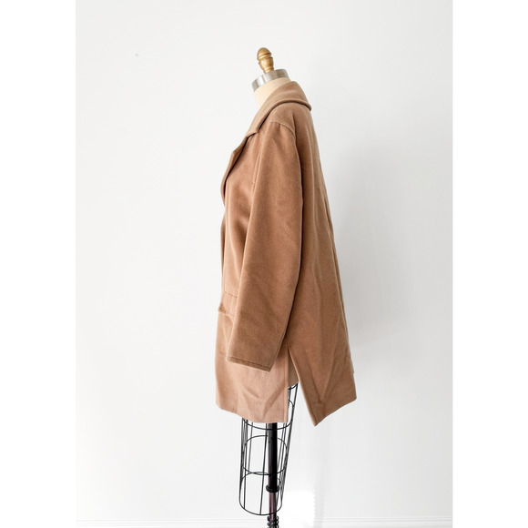 Max Mara Camel Brown Virgin Wool Mid Length Winter Coat US 14 - Picture 13 of 15